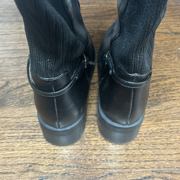 Life Stride extended calf black leather boots - Picture 4 of 7